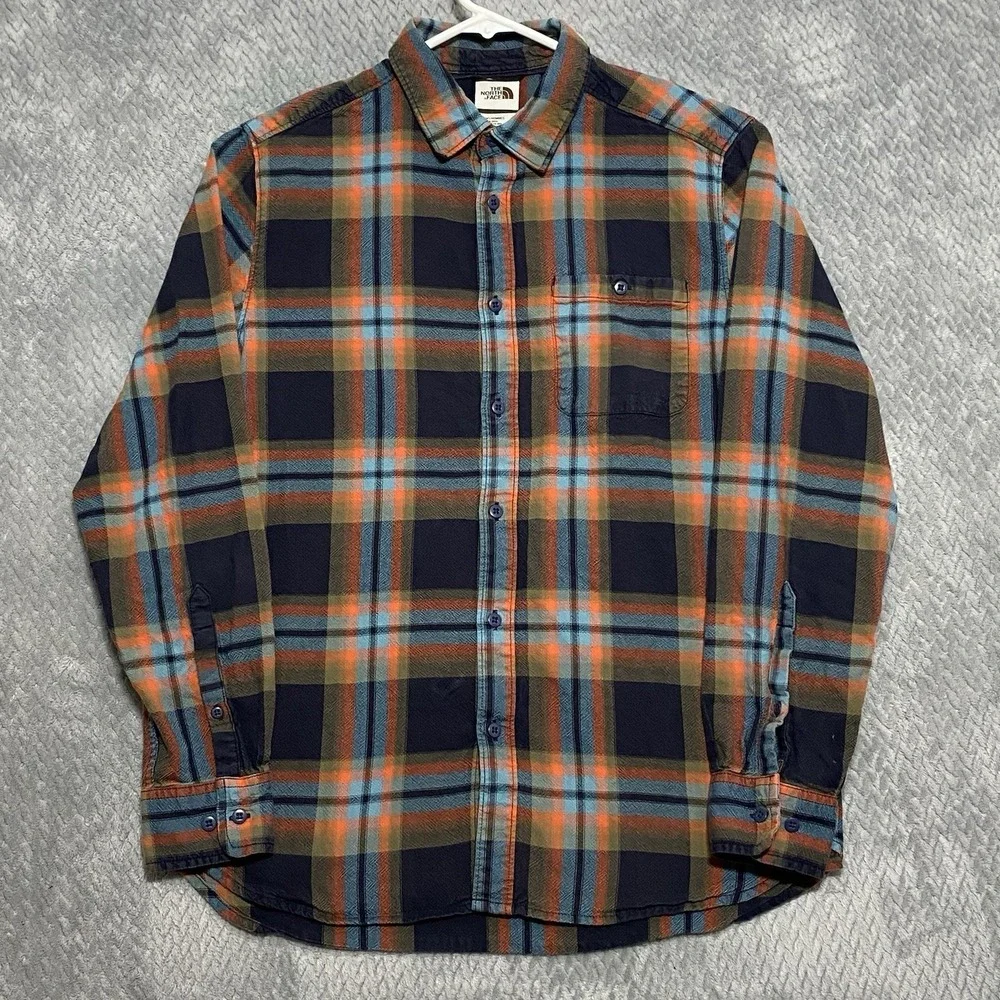 The North Face Shirt Mens Medium Plaid Hayden Pass Button Down Outdoors Hiking